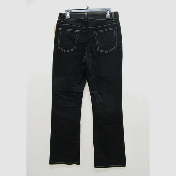 Coldwater Creek Black Bootcut Logo Jean Size 8 NEW - Picture 2 of 5